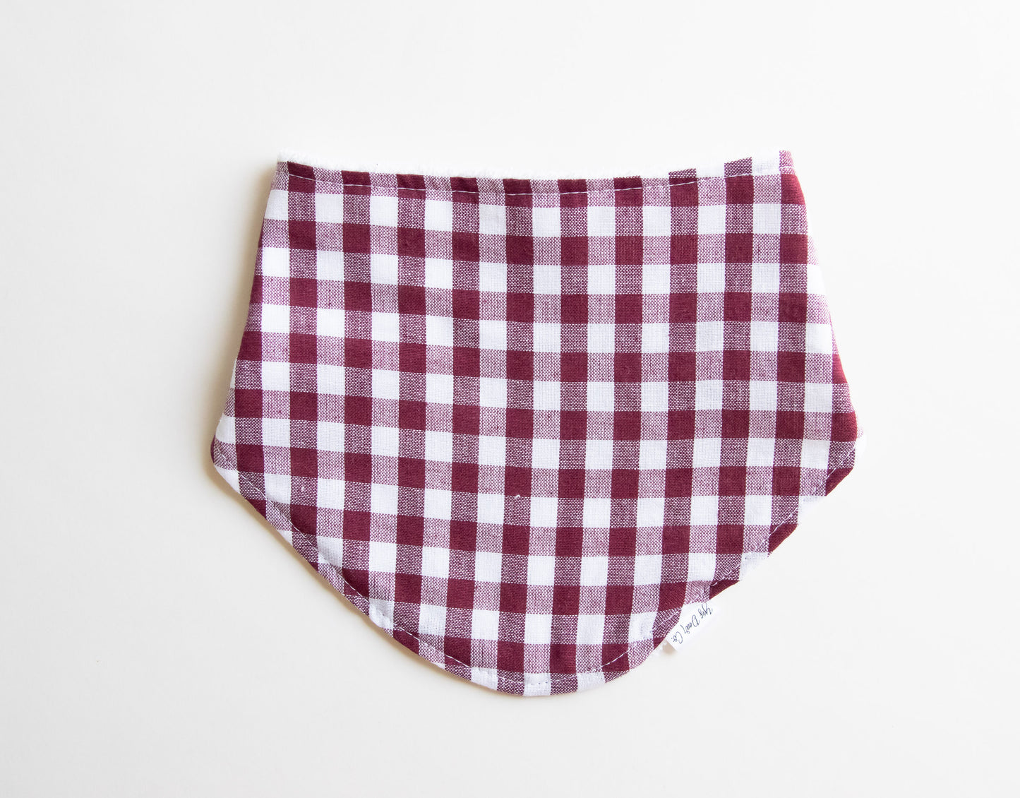 Maroon Gingham | Bib