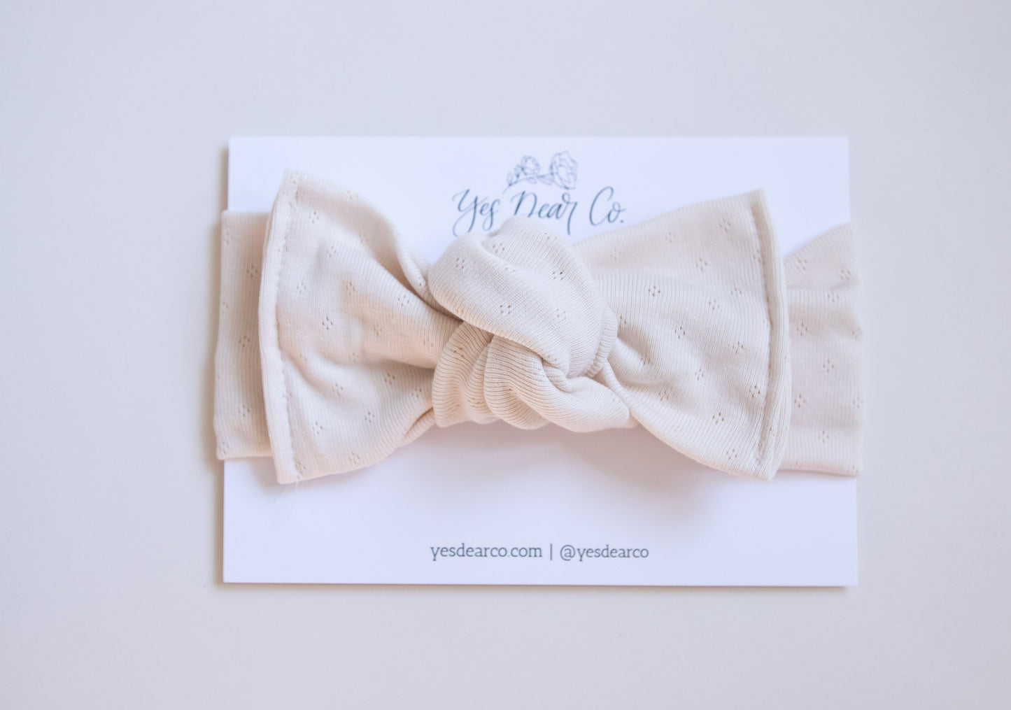 Cream Pointelle | Headwrap
