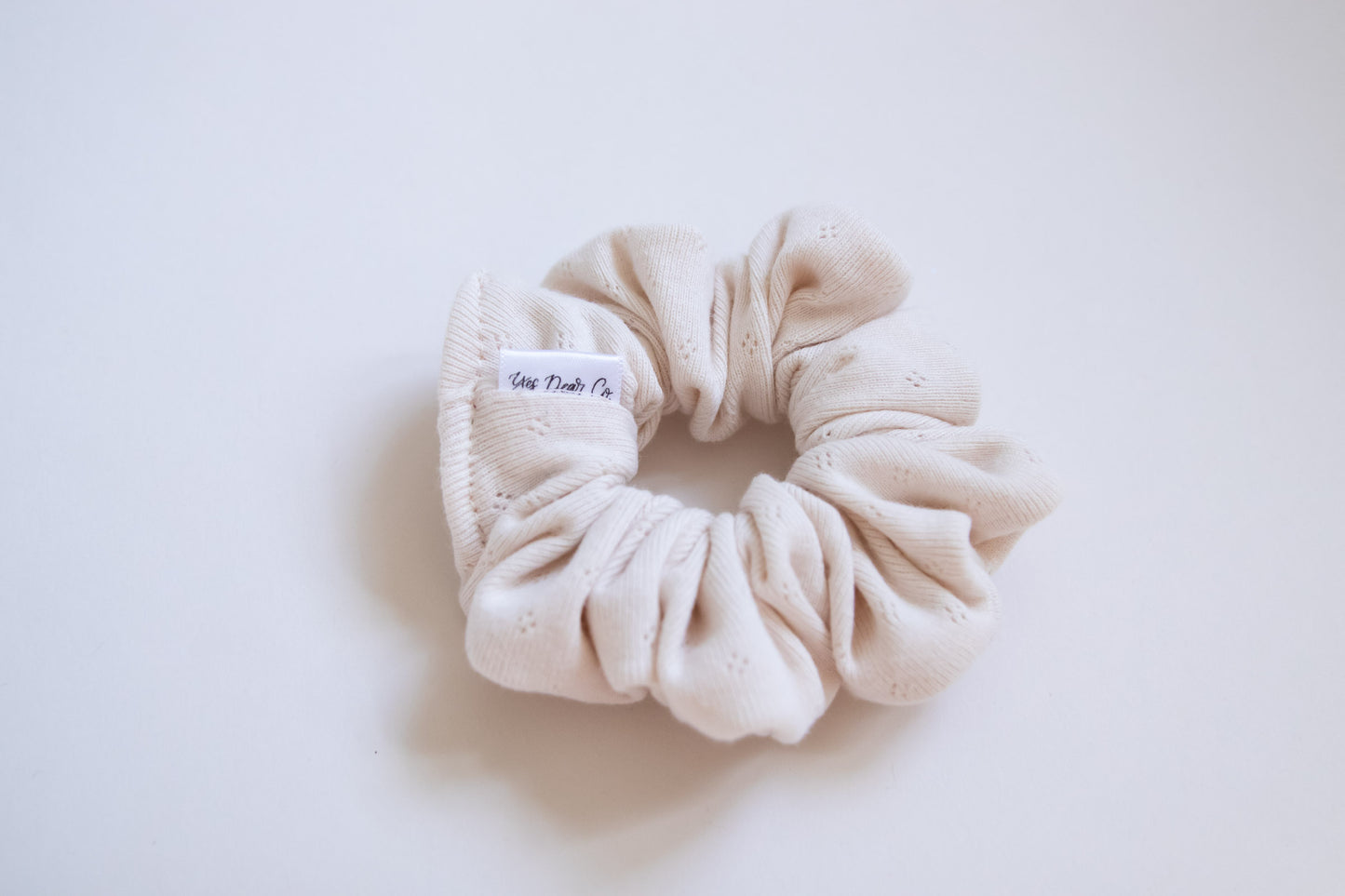 Cream Pointelle | Scrunchie