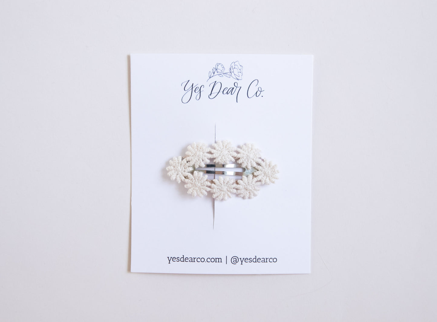 Ivory | Flower Snap Clip