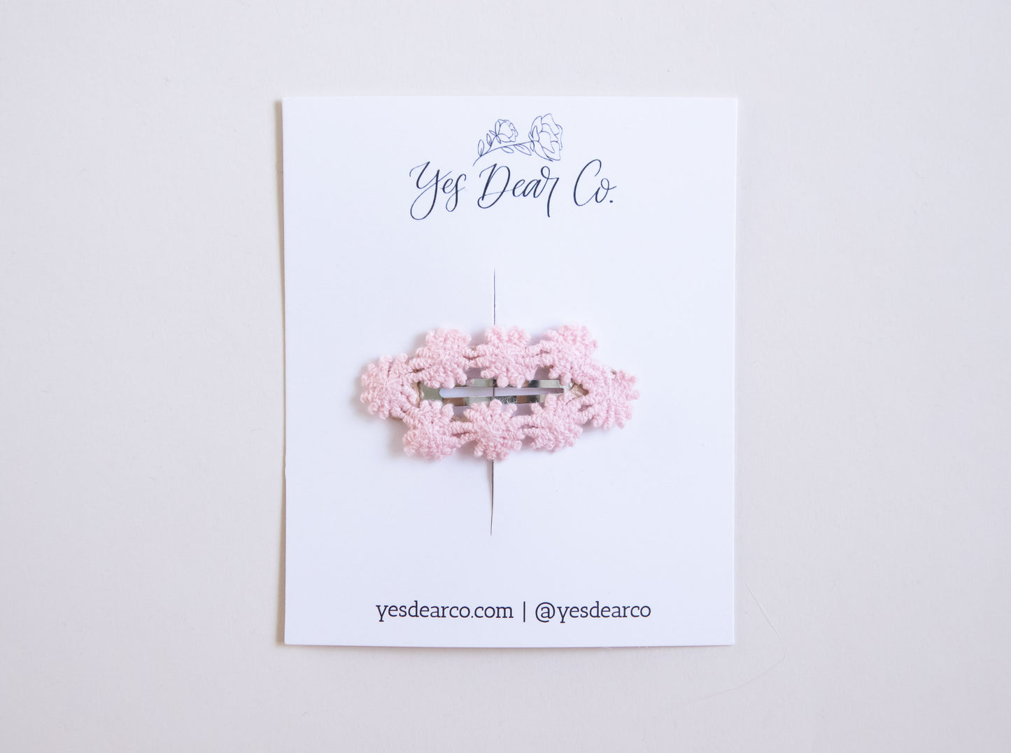 Light Pink | Flower Snap Clip