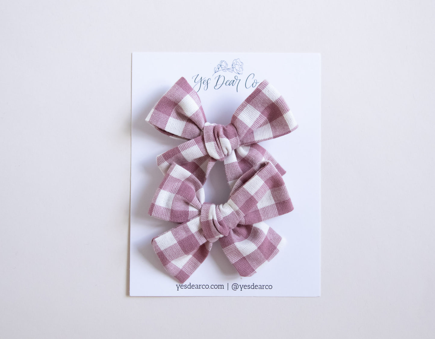 Plum Plaid | Pigtail Bows