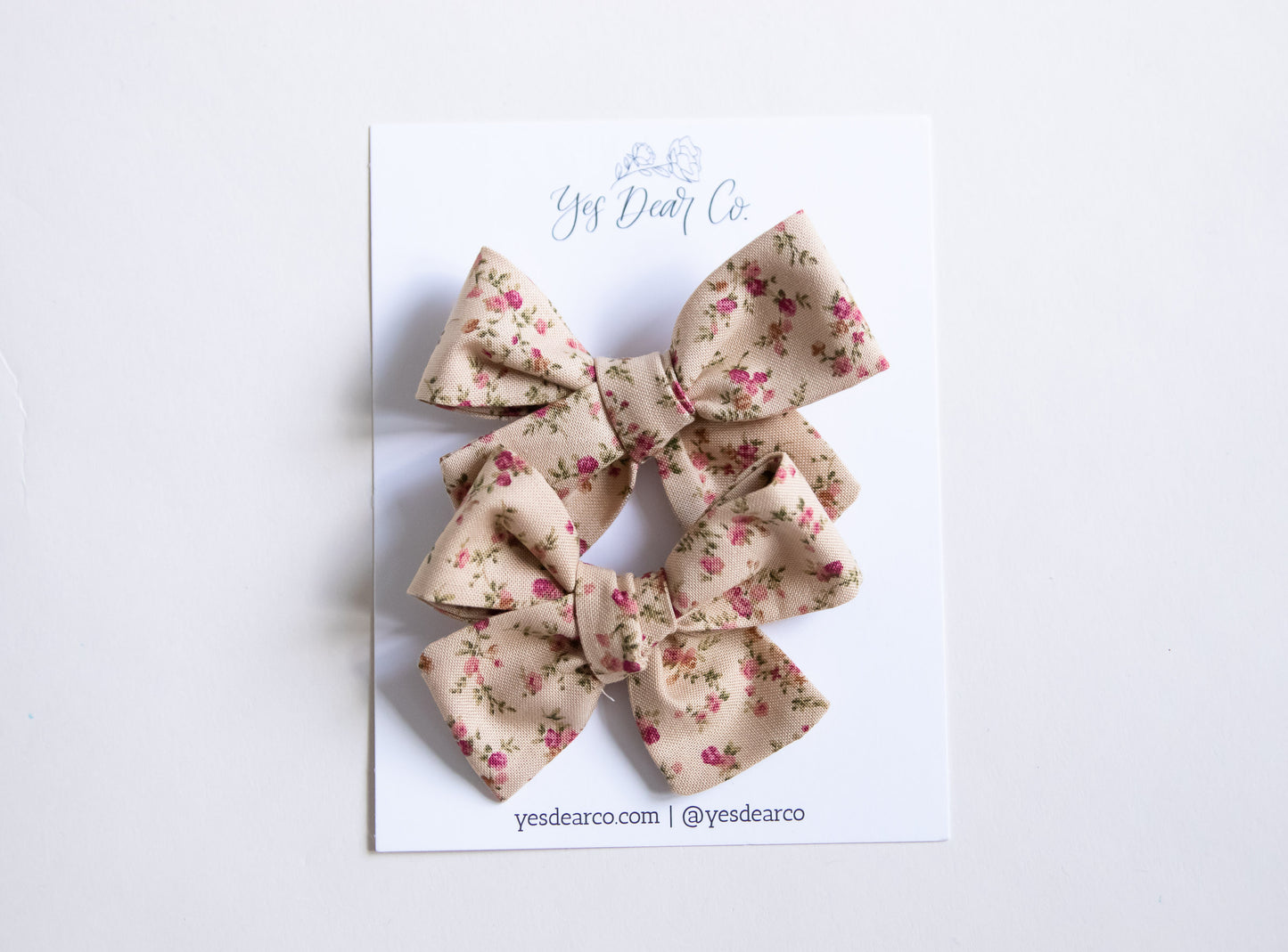 Petite Roses | Pigtail Bows