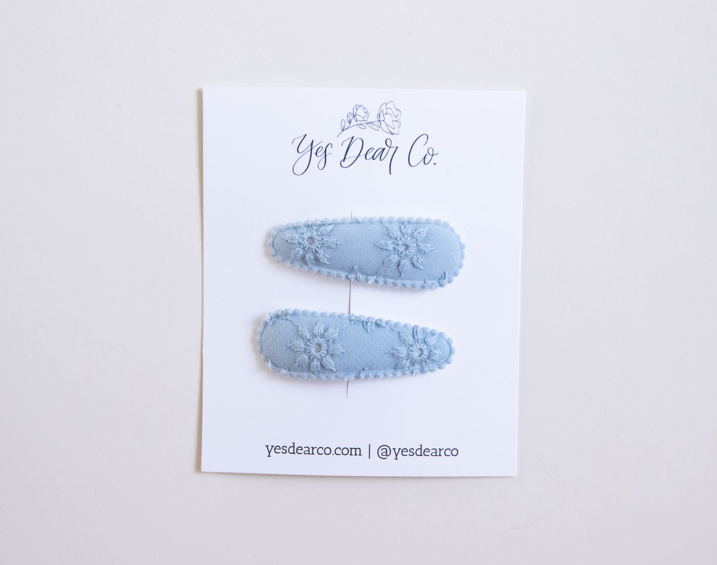 Powder Blue | Oval Snap Clip