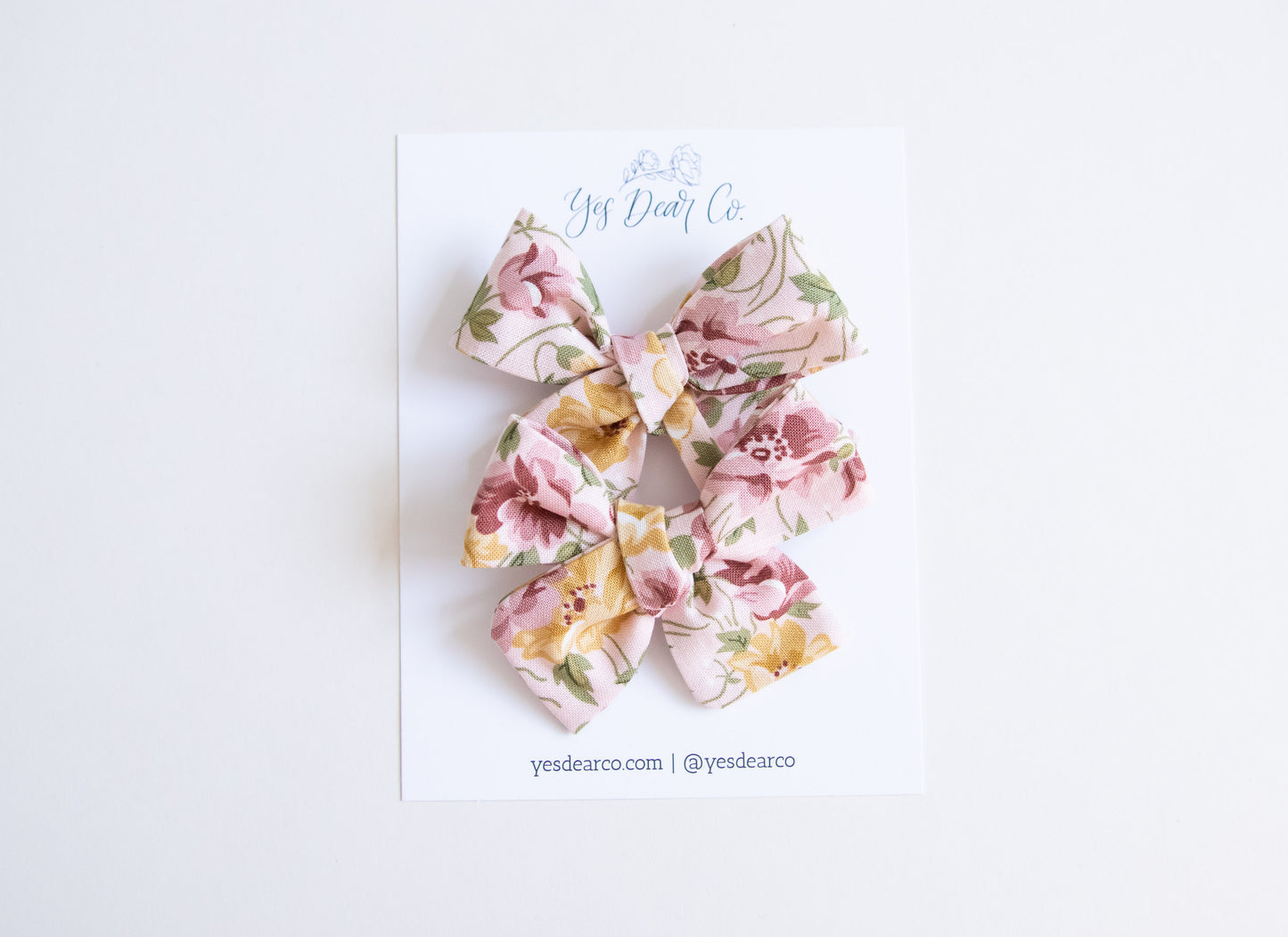 Blush Garden | Pigtail Bows