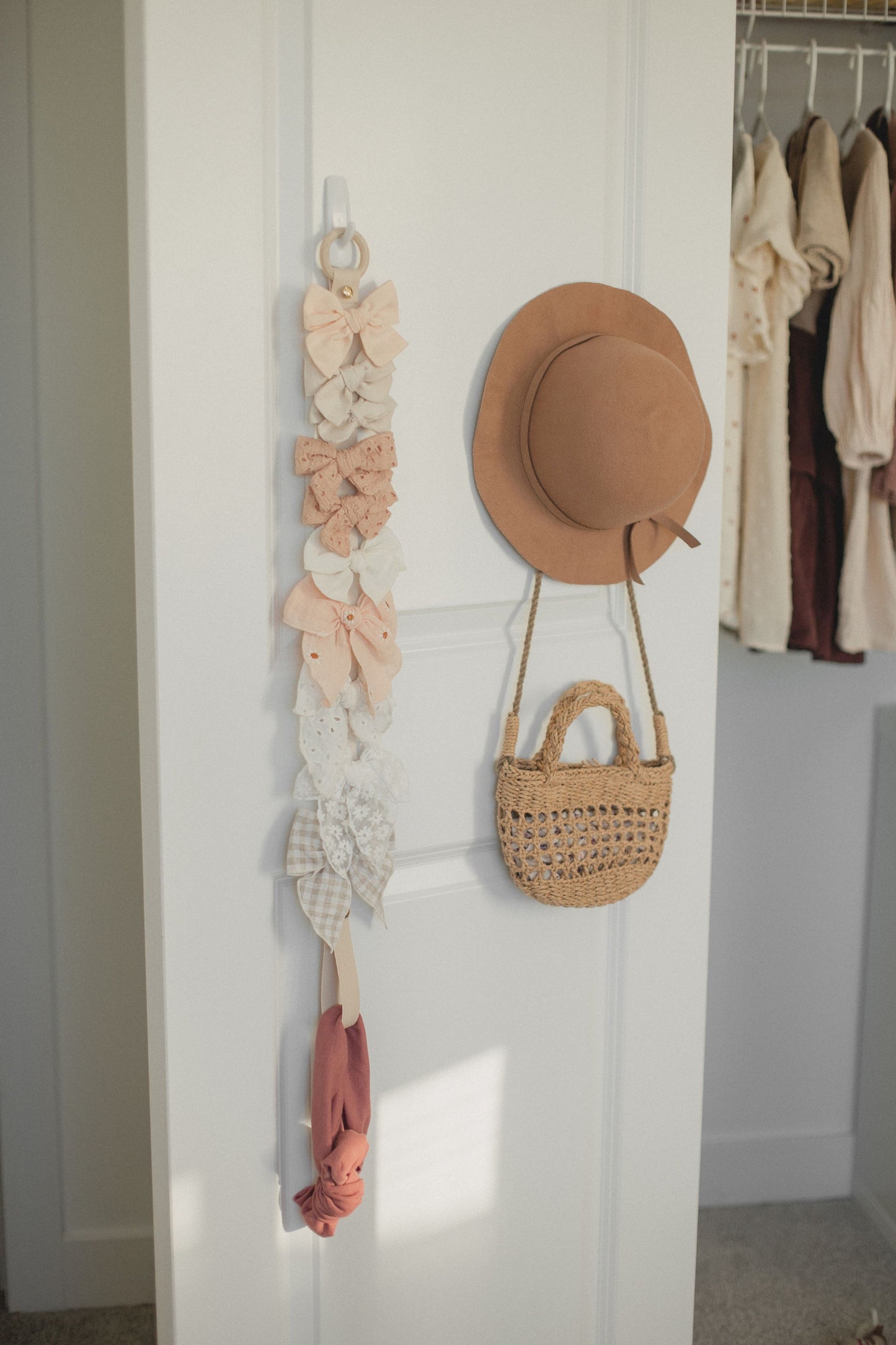 Faux Leather Bow Organizer