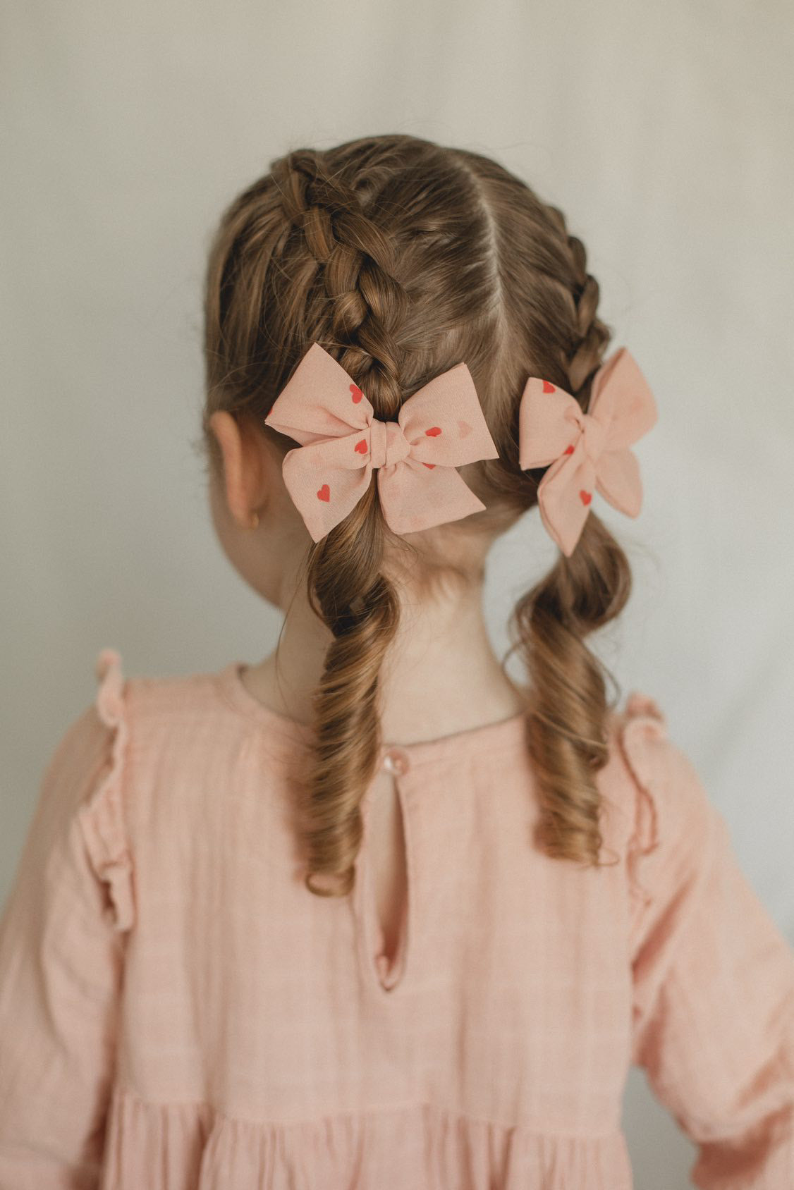 Blush Blooms | Pigtail Bows