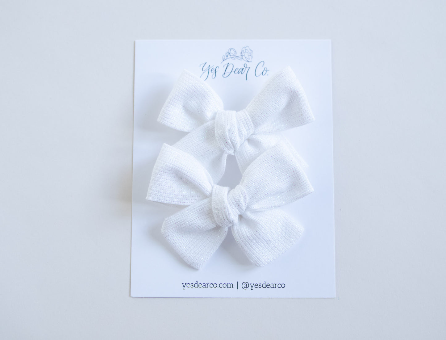 Snow Sparkle | Pigtail Bows