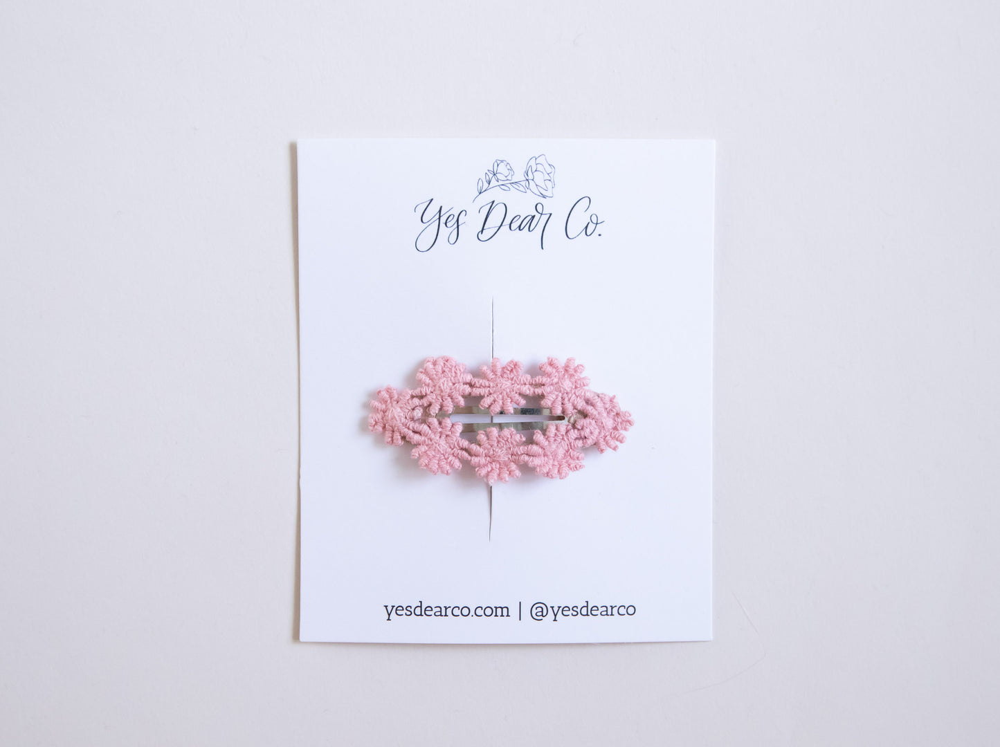 Dark Pink | Flower Snap Clip