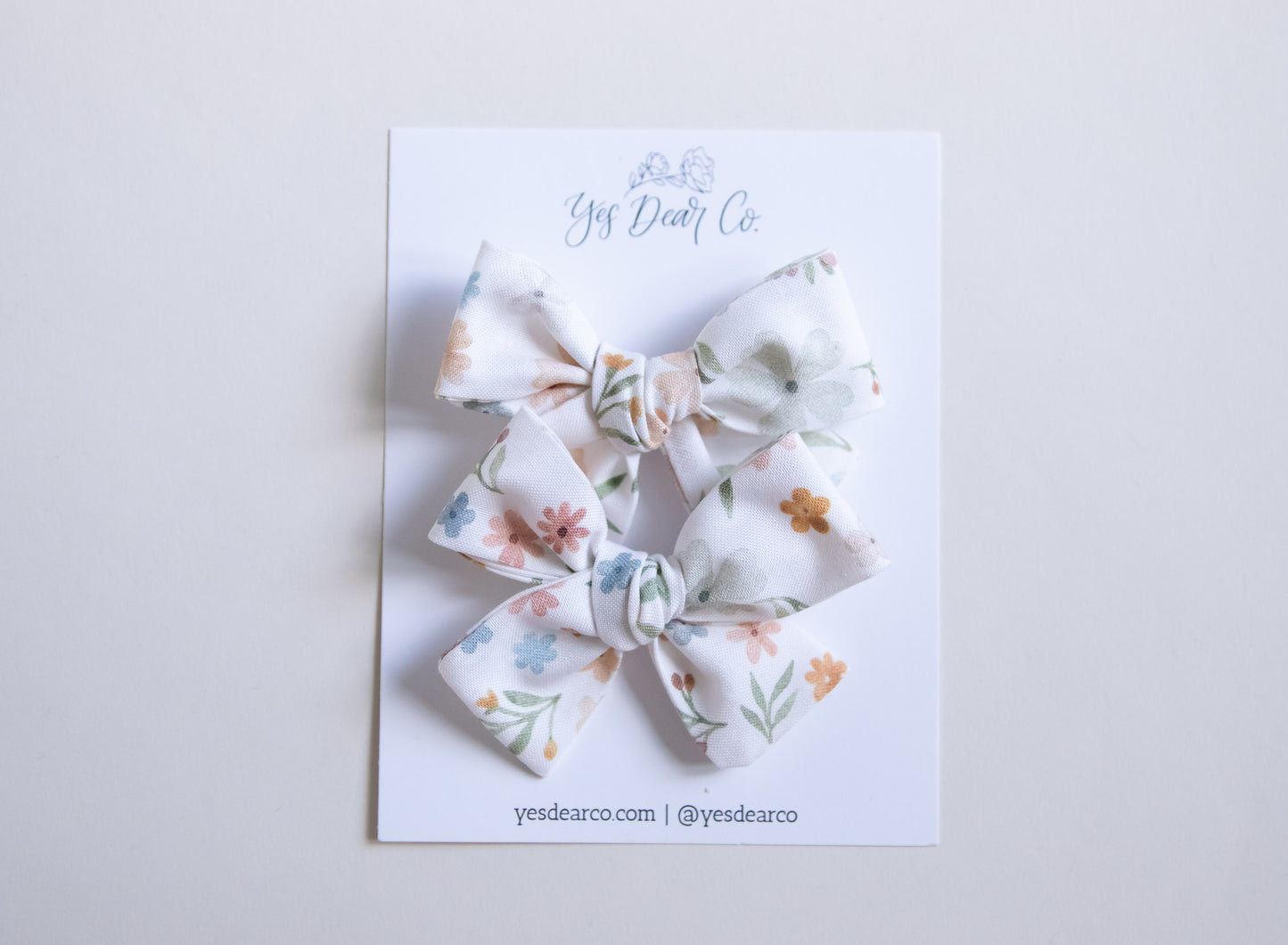 Woodland Floral | Pigtail Bows
