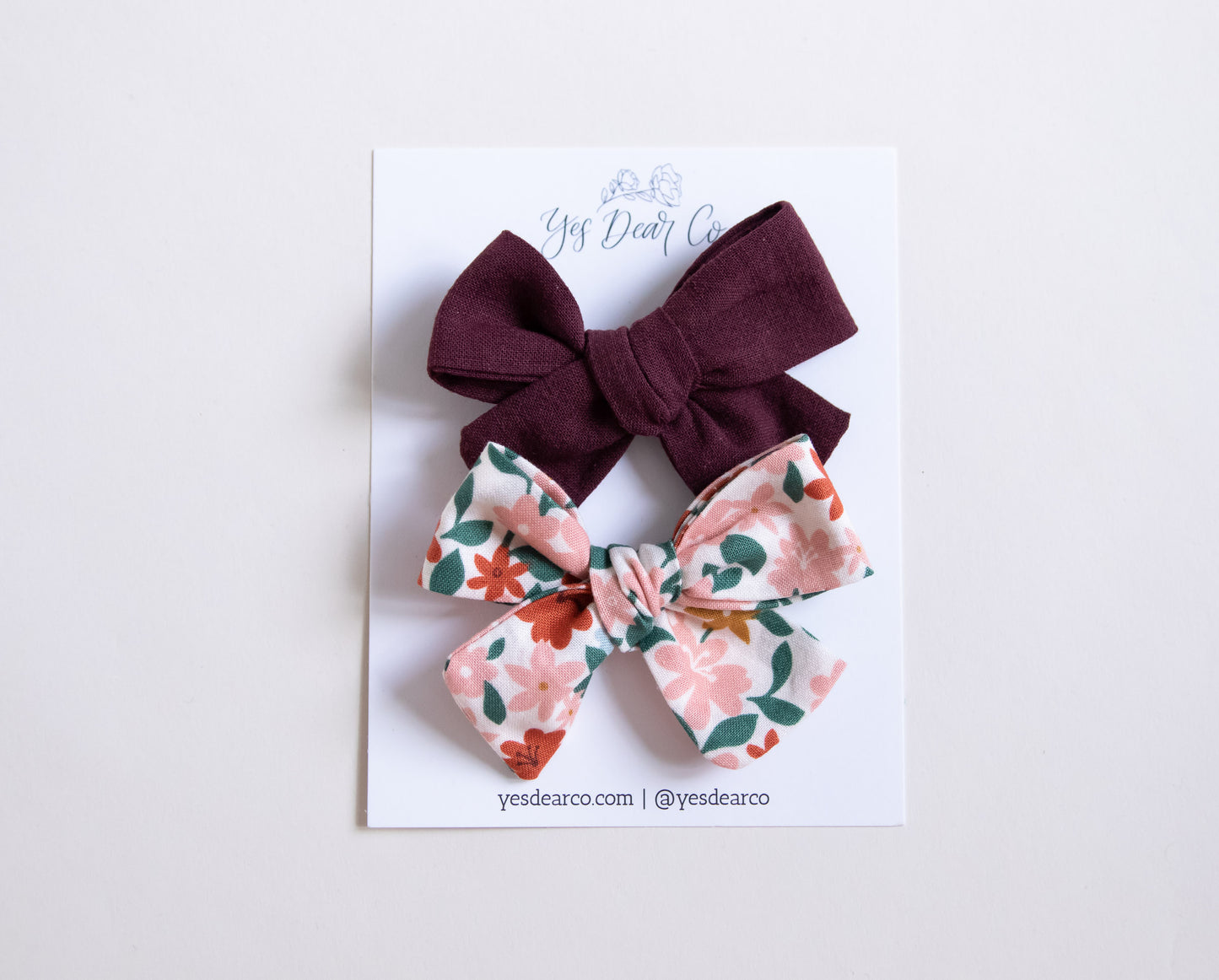 Maroon and Copper Garden Bow Set