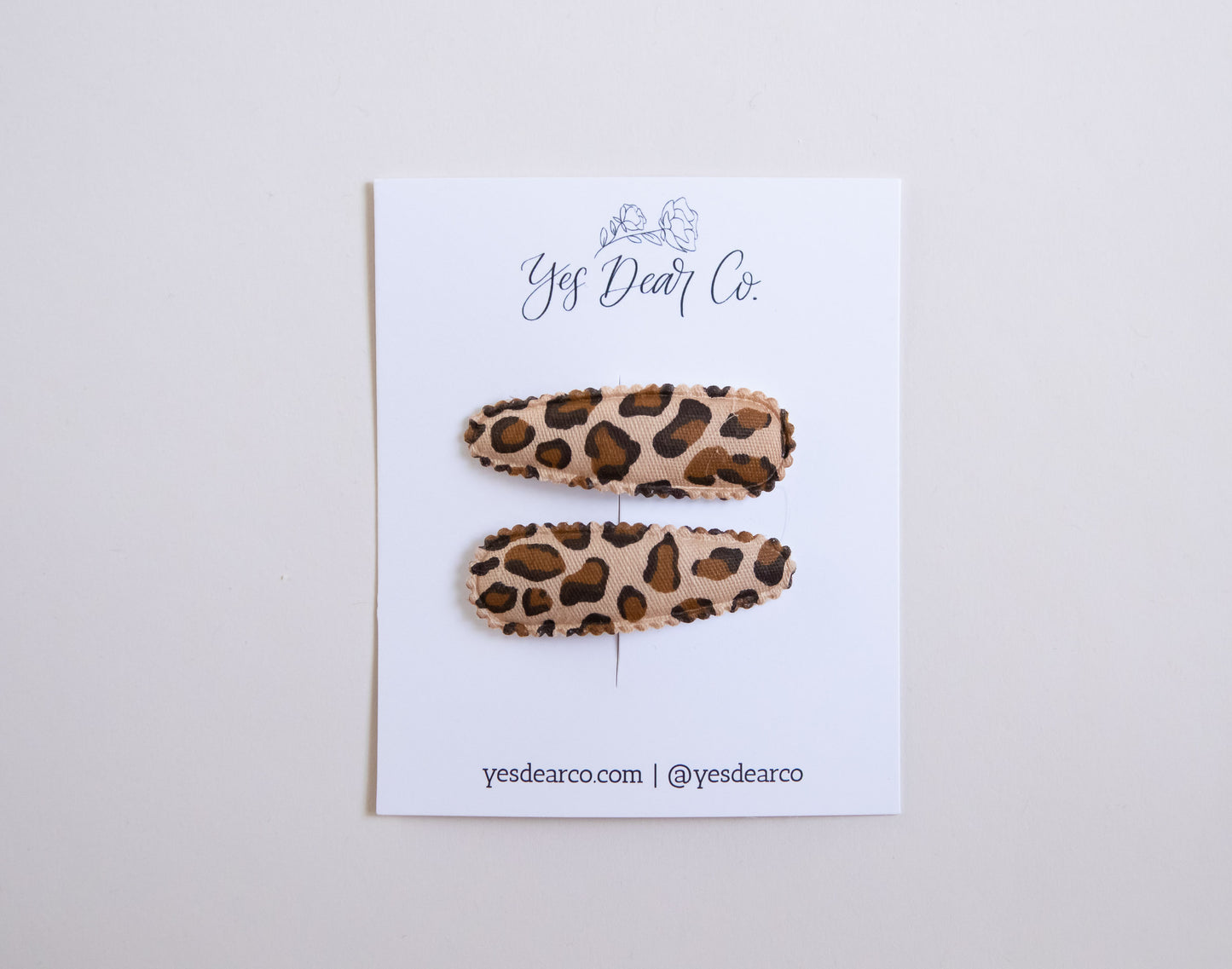 Cheetah | Oval Snap Clip
