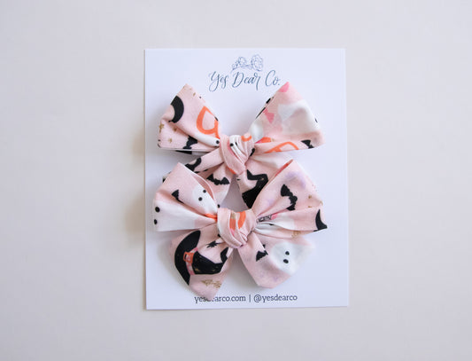 Boo Bow | Pigtail Bows