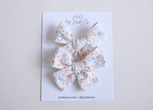 Spring Daisy | Pigtail Bows