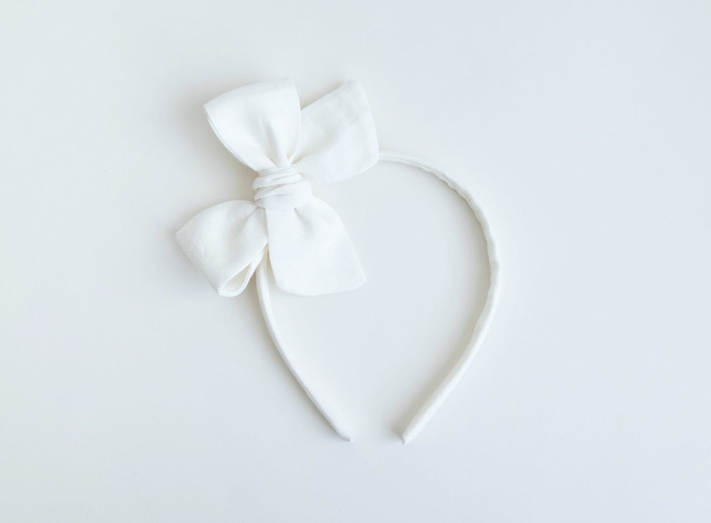 Cream Linen | Hard Headband