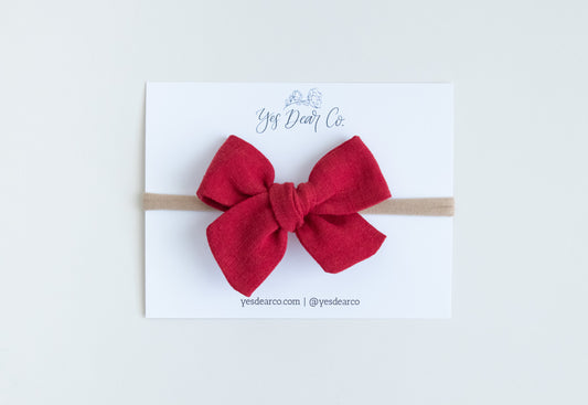 Red Linen | Small Pinwheel